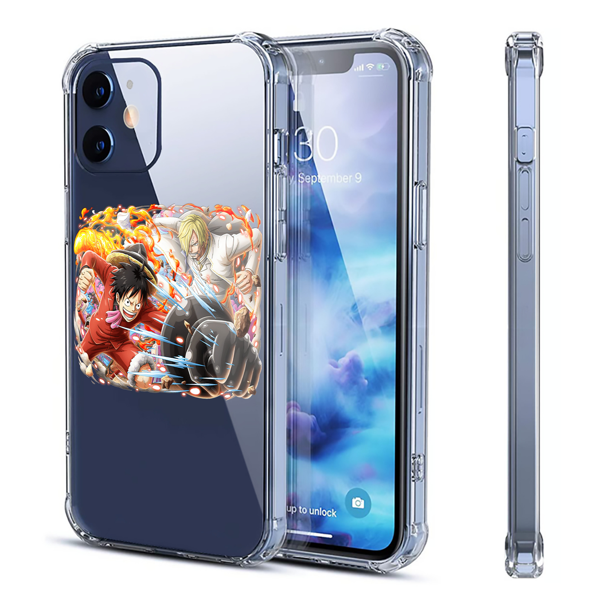 （画像用） ワンピース モンキー・D・ルフィ ONE PIECE Monkey D. Luffy 【iPhone 12シリーズ対応】透明スマホケース（クリアソフトケース）